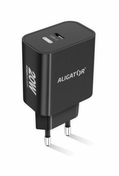 Chytrá Síťová Nabíječka 20w S Usb C Výstupem Aligator Power Delivery černá Pt Mobil 0408