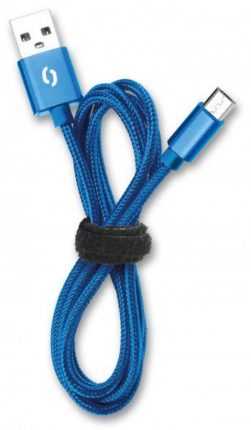 Datový kabel Aligator PREMIUM 2A USB-C 2m modrý