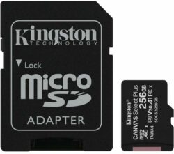 Paměťová karta MicroSD 256GB Kingston Canvas Select Plus A1 včetně adaptéru