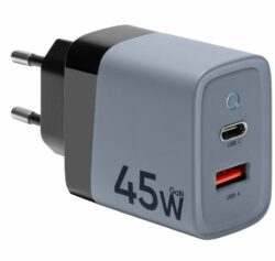 Nabíječka Tactical Microgrid GaN 45W s USB-C a USB výstupem Grey