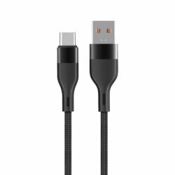 Datový kabel USB-C Maxlife MXUC-07 2,4A 1m černý opletený
